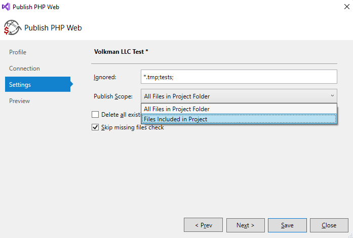 new remote profile settings